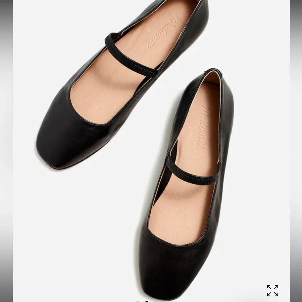 Madewell Greta Black Leather Flats - Picture 5 of 5